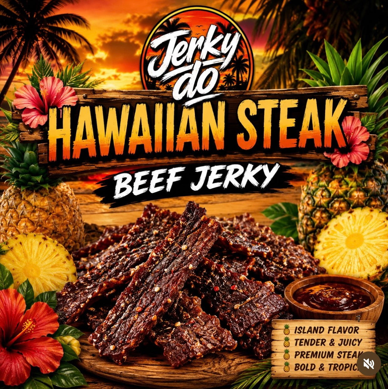 Hawaiian Steak Beef Jerky￼